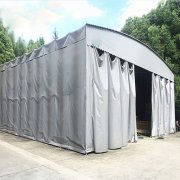 郑州中牟县移动推拉棚 电动悬空推拉蓬 电动伸缩推拉篷 尺寸订