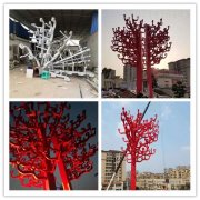 亳州开发区景观不锈钢树雕塑 烤漆雕塑厂家安装
