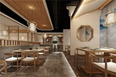 合肥新中式餐饮店装修，暖色调灯光设计，烘托温馨氛围