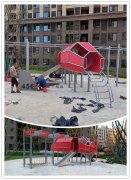 安顺住宅小区 不锈钢飞机滑滑梯雕塑 儿童游乐设施摆件