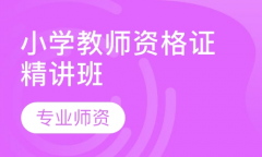 仪征哪里有小学教师资格证培训