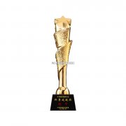 南京金色五角星奖杯企业活动颁奖杰出员工先进集体两色可选水晶奖