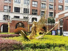 双都汇地产入口雕塑 精灵电镀雕塑定制