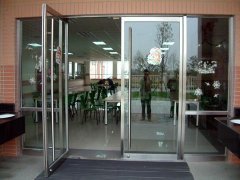 津南区定制商铺玻璃门，天津钢化玻璃门安装