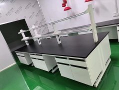 张家口钢木实验室工作台理化板操作台试验台钢木边台中央台化验桌