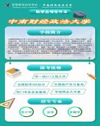 专升本中南财经政法大学自考本科法学专业招生考试简单