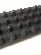 塑料排水板是由聚苯乙烯（HIPS）或者是聚乙烯（HDPE）为