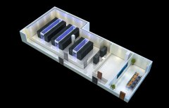 商丘网络通信机房效果图制作_拼接屏_监控室效果图设计
