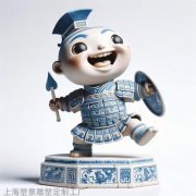 嘉兴橱窗不锈钢摆件 陶瓷秦俑雕塑 一群快乐的陶瓷俑