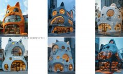 浙江广场夜景雕塑 波斯猫建筑雕塑 可爱猫咪建筑