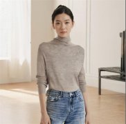 温碧霞自创IRENENA服装秋冬新款高领长袖打底衫气质百搭显