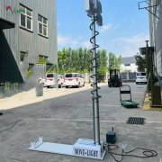 10米移动式可旋转监控杆 手动快装式升降避雷针
